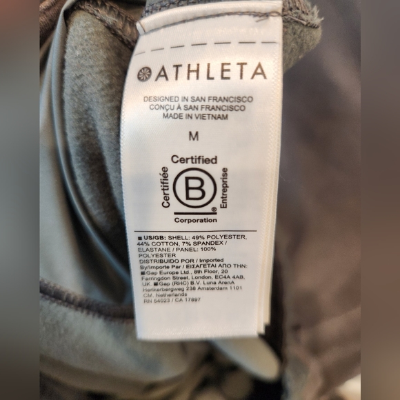 Athleta Triumph Hybrid Half Zip Sweatshirt, Green, Size US M - Picture 7 of 7
